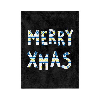 LUFC Christmas Velveteen Sports Blanket “MERRY XMAS” Christmas Edition
