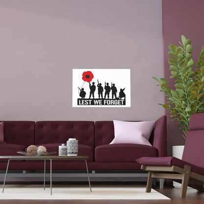 LUFC “Lest We Forget” Silk Poster:  Tribute Leeds United Wall Art