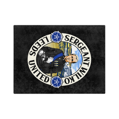 LUFC “Sergeant Wilko” Velveteen  Sports Blanket: Iconic Leeds United  Tribute Design