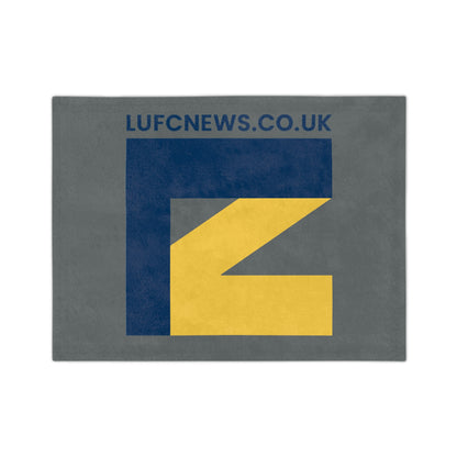 LUFC “LUFCNEWS.CO.UK” Velveteen  Sports Blanket: Official Fan Media  Design