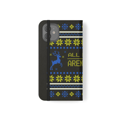 LUFC "All Leeds Aren't We" Flip Case  Phone Wallet: Christmas Edition