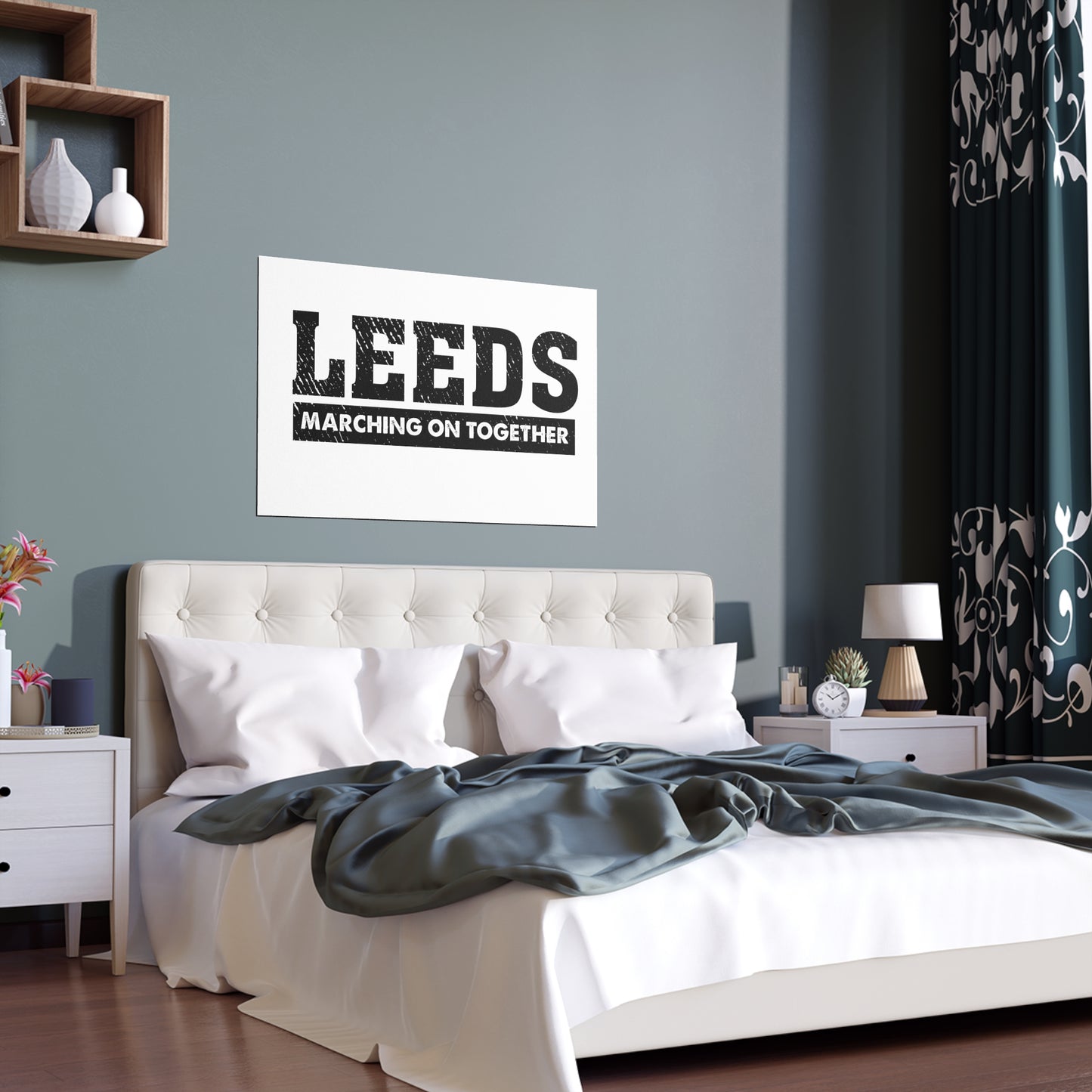 LUFC “Leeds Marching On Together”  Silk Poster