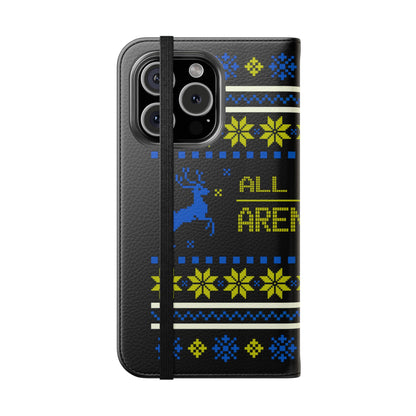 LUFC "All Leeds Aren't We" Flip Case  Phone Wallet: Christmas Edition