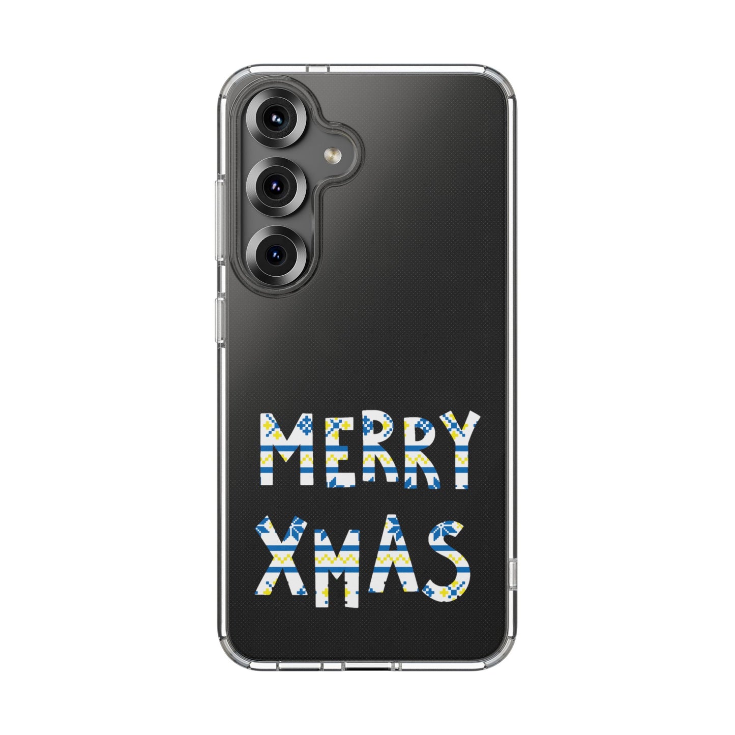 Leeds United "MERRY XMAS" Clear  Impact-Resistant Case: Christmas  Edition