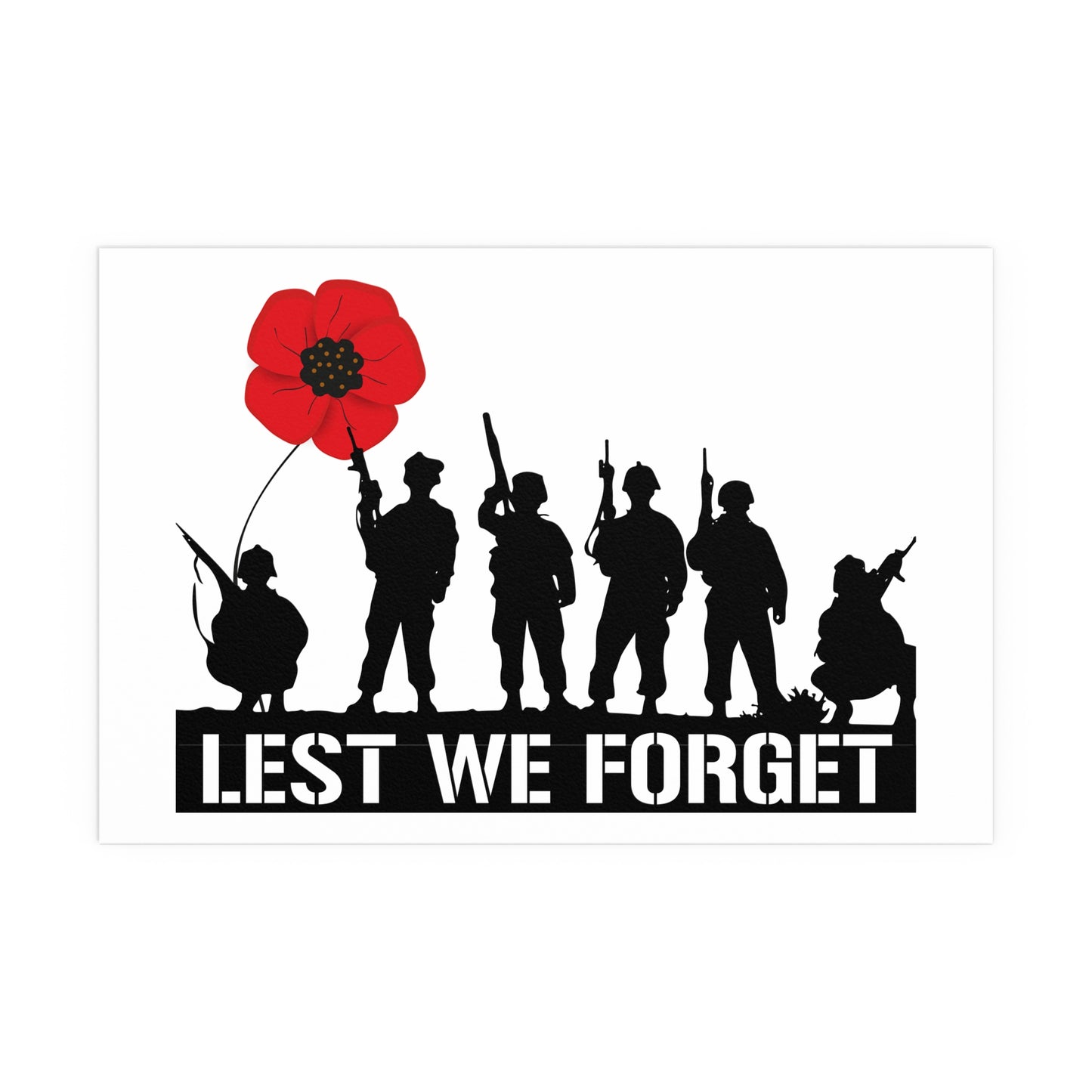 LUFC “Lest We Forget” Silk Poster:  Tribute Leeds United Wall Art