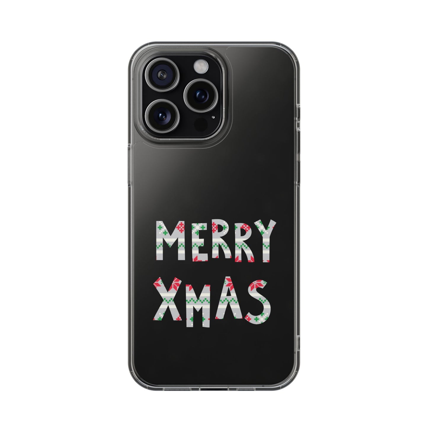 Leeds United "MERRY XMAS" Clear  Impact-Resistant Case: Christmas  Edition