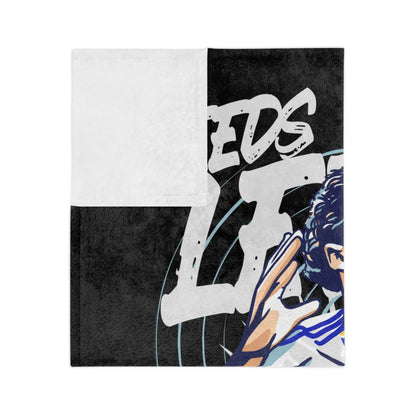 21 LUFC Christmas Velveteen Sports Blanket “ALL LEEDS AREN’T WE” Christmas Edition - Lufcnews.co.uk