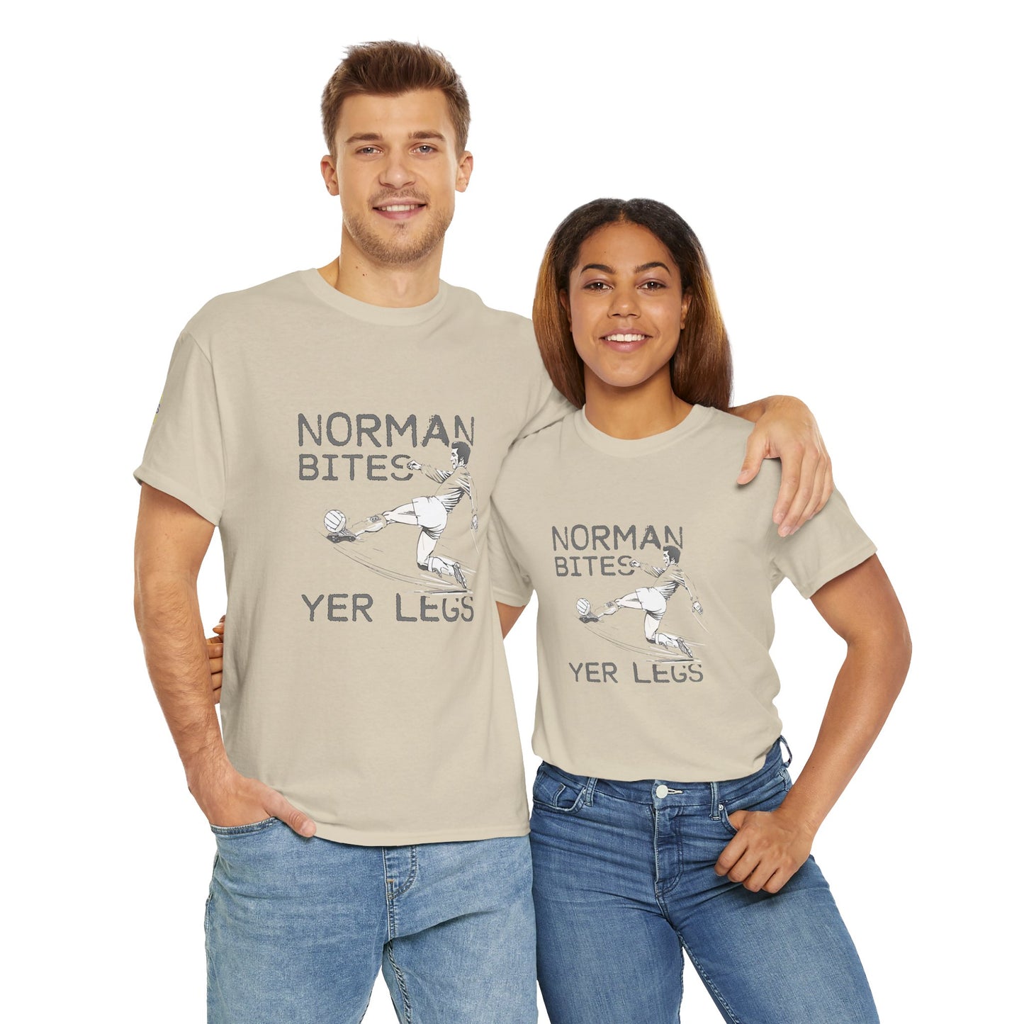 LUFC “Norman Bites Yer Legs” Tee:  Unisex Heavy Cotton Edition