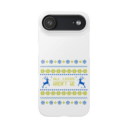 LUFC "All Leeds Aren't We" Blue &  Yellow Emblem Snap Case:  Christmas Edition