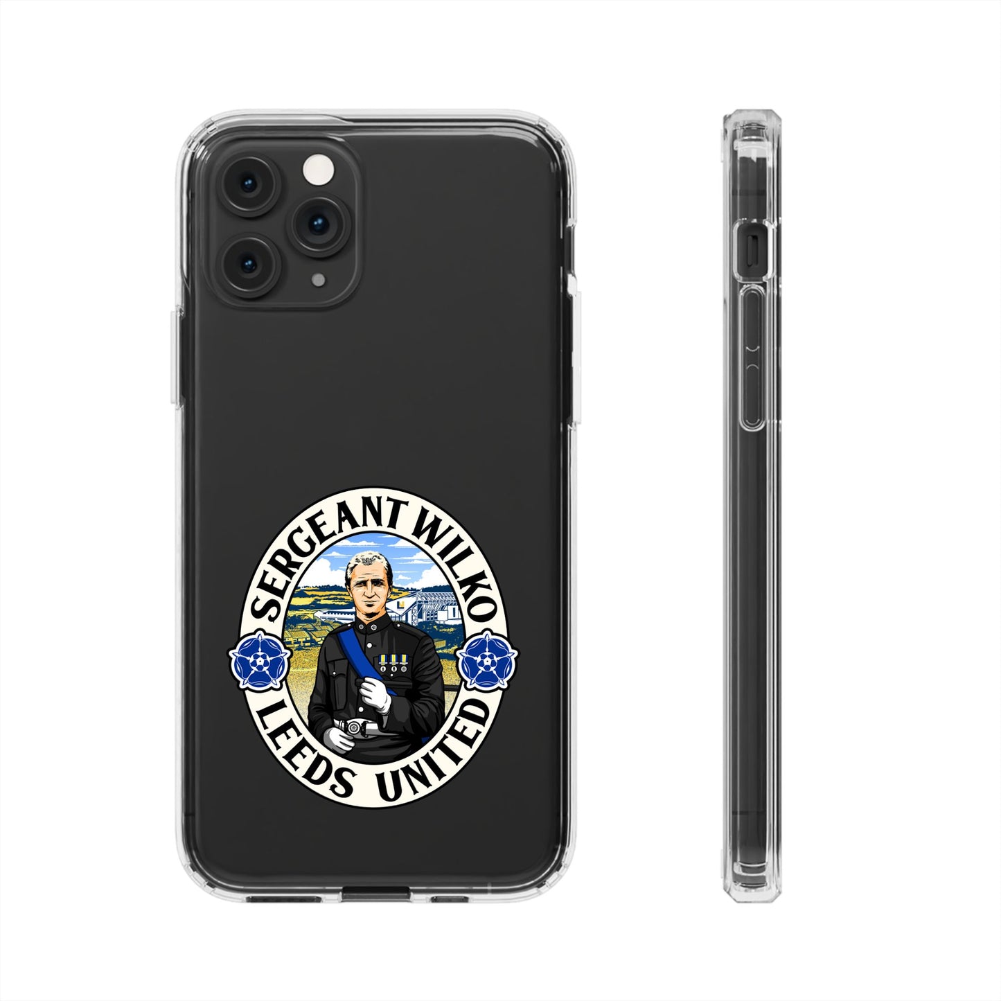 Leeds United “SERGEANT WILKO”  Clear Impact-Resistant Case