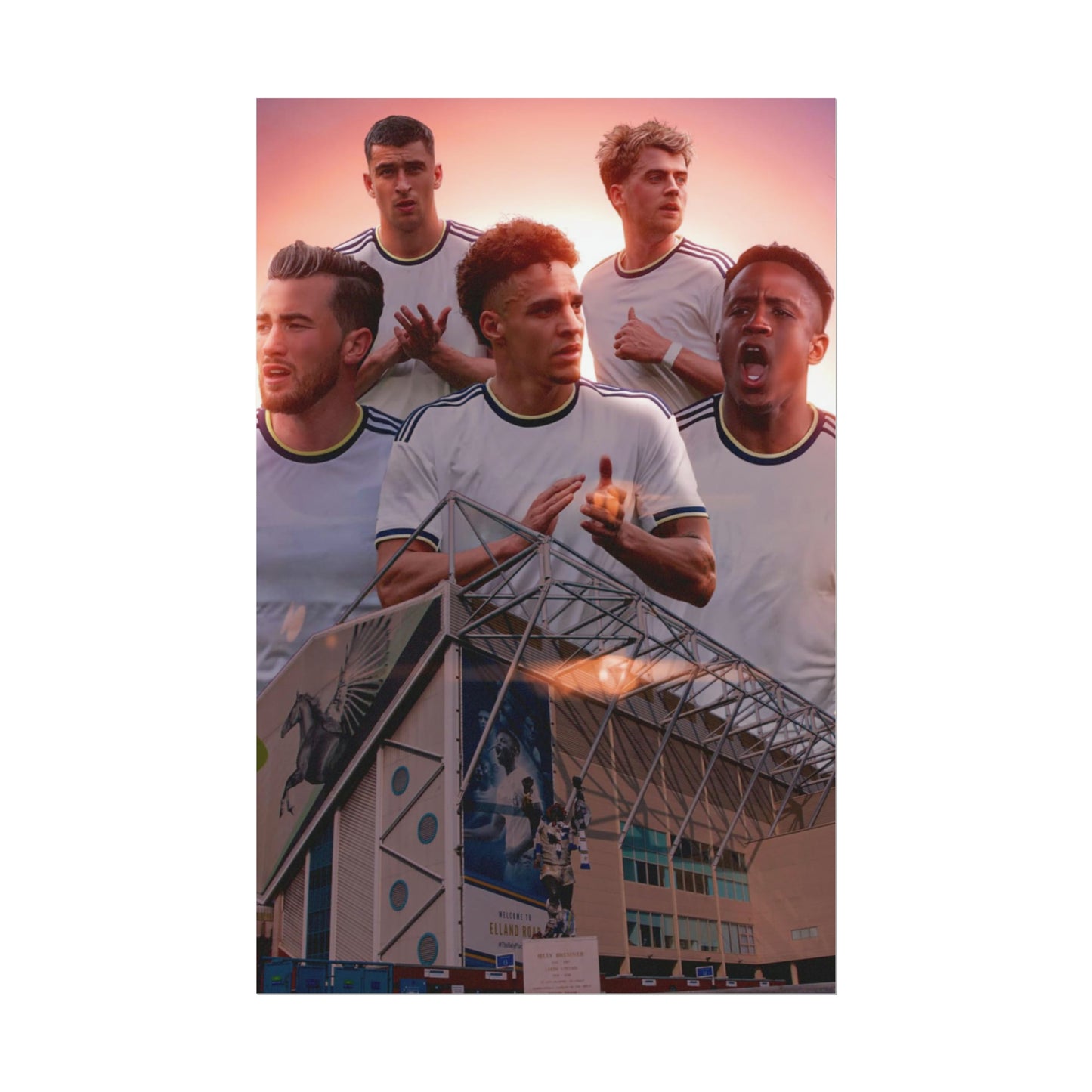 Leeds United Players Elland Road Poster