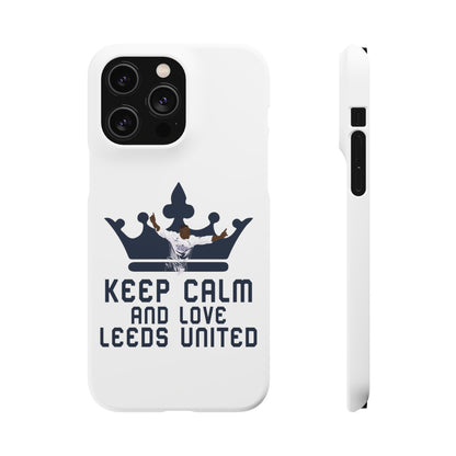 Funda para teléfono Snap - Mantenga la calma y ame al Leeds United