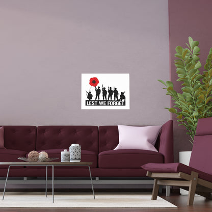 LUFC “Lest We Forget” Silk Poster:  Tribute Leeds United Wall Art