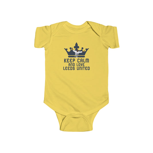 Infant Fine Jersey Bodysuit - Keep Calm And Love Leeds United