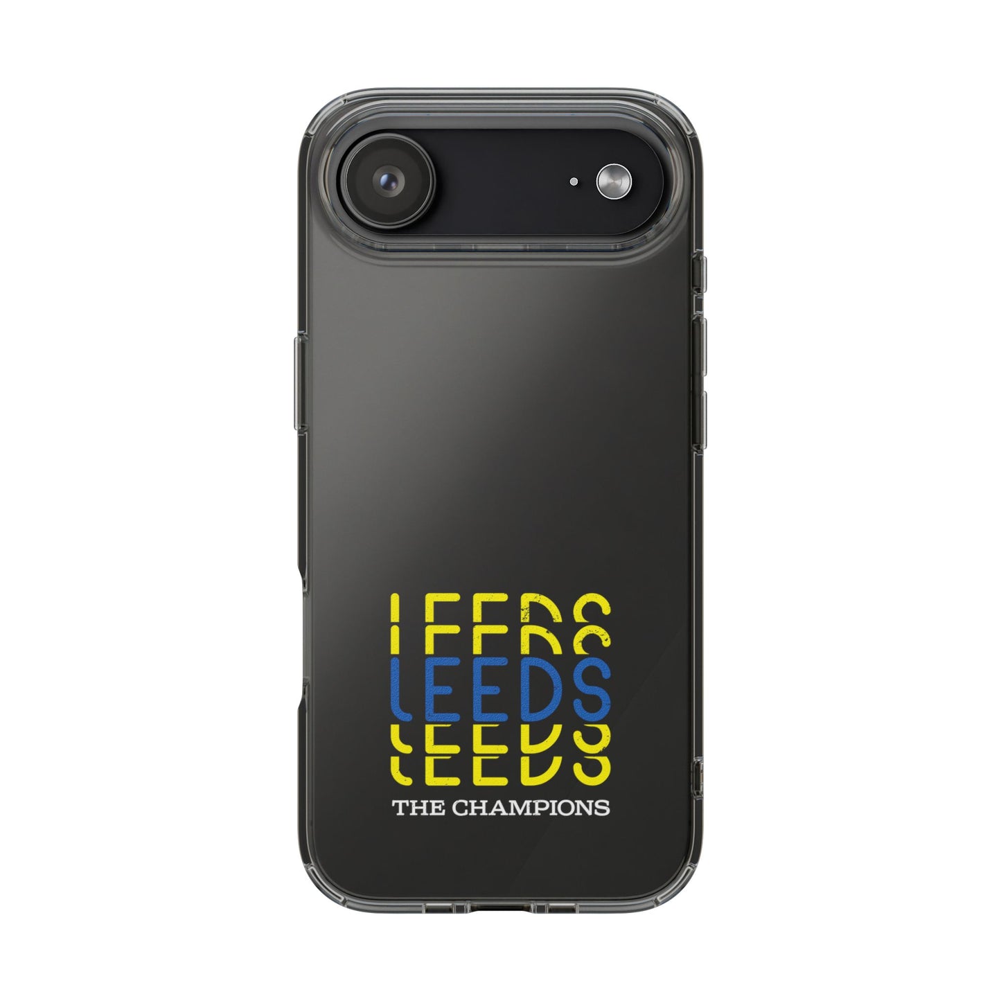 LUFC “LEEDS The Champions” Clear  Impact-Resistant Case