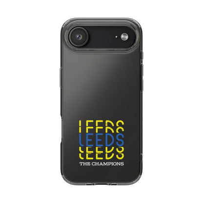 LUFC “LEEDS The Champions” Clear  Impact-Resistant Case