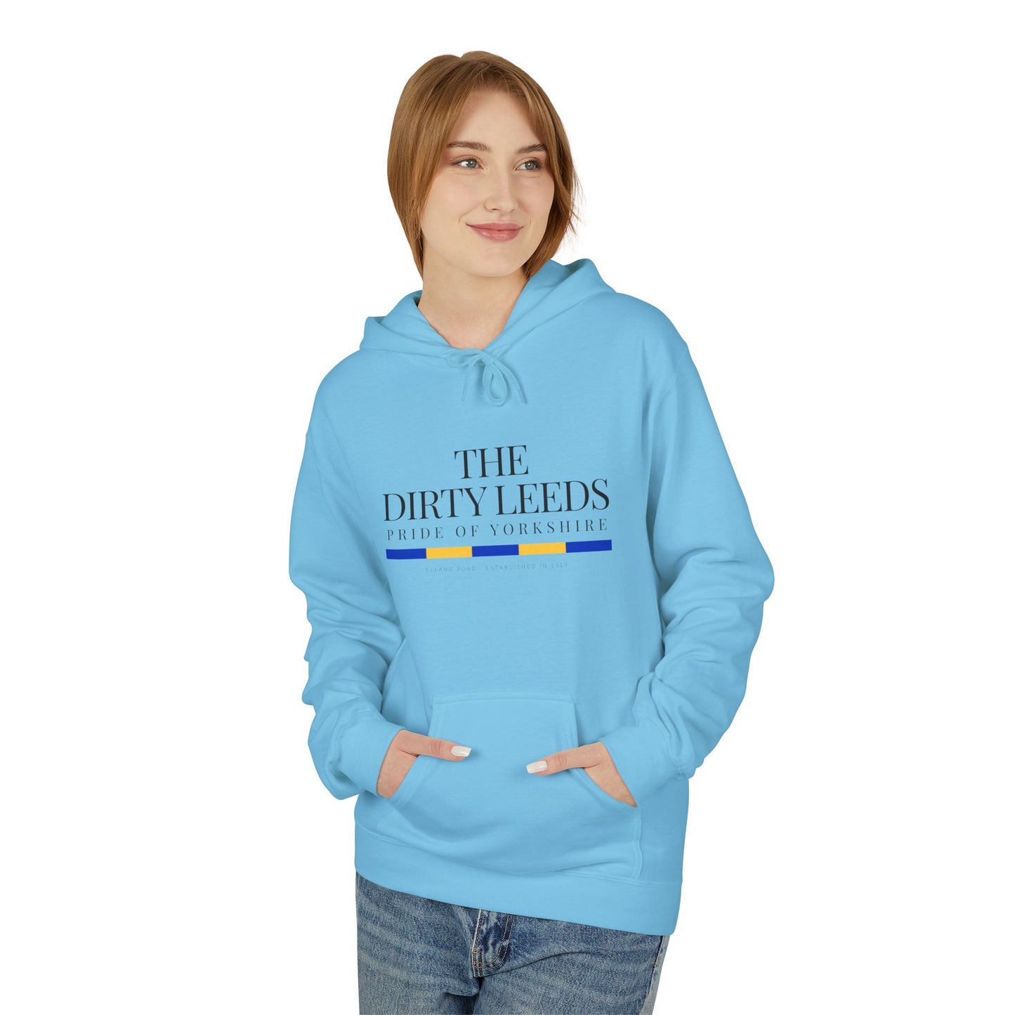 LUFC “The Dirty Leeds: Pride of  Yorkshire” Softstyle Fleece Hoodie - Lufcnews.co.uk
