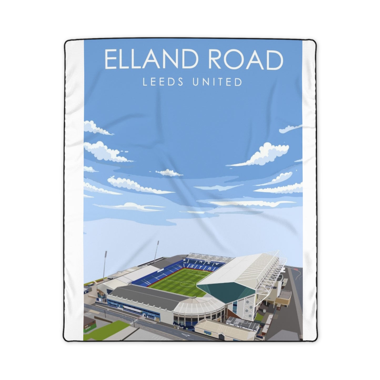 LUFC “Elland Road” Polyester  Blanket: Iconic Stadium Design