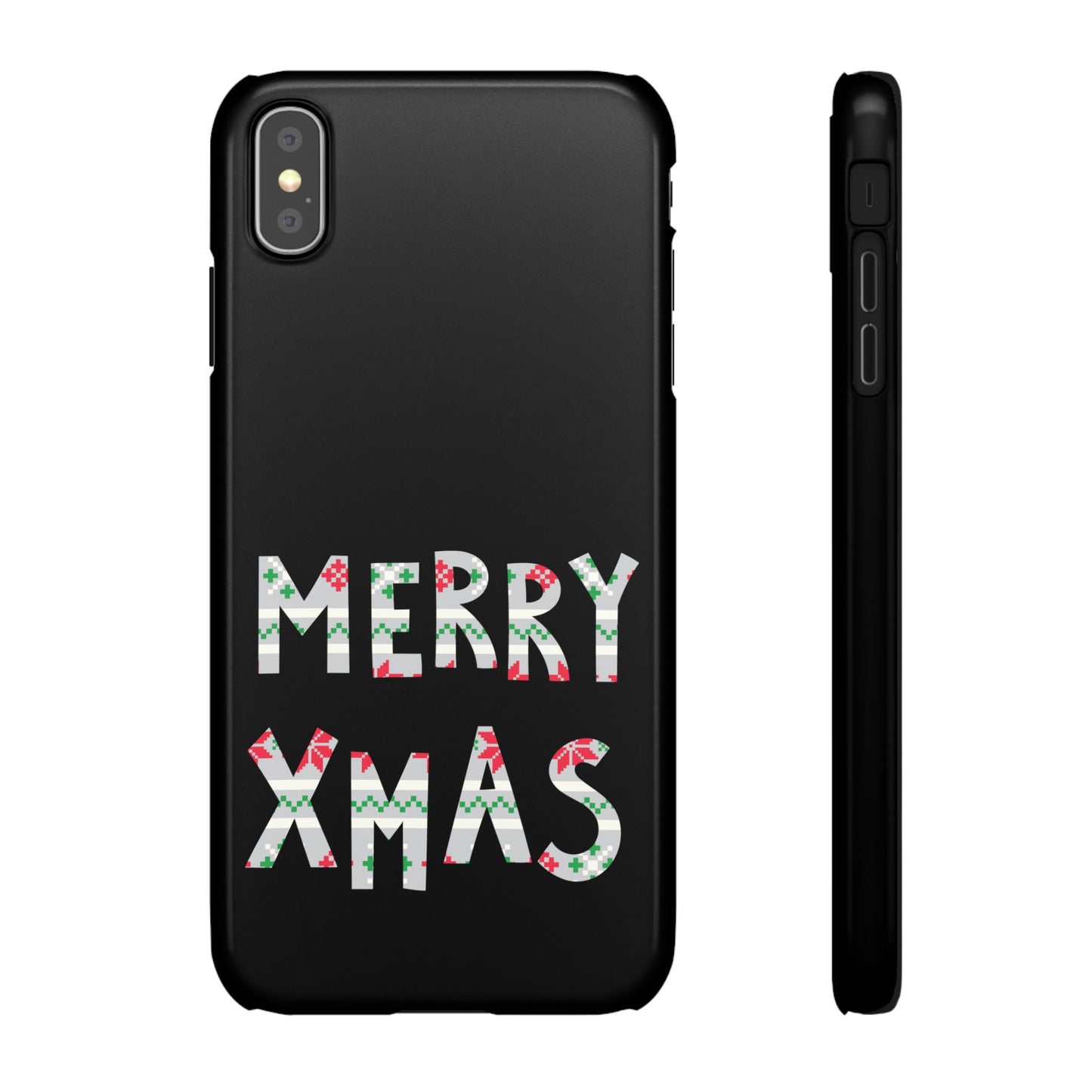 Leeds United "Merry Xmas" Red &  Green Emblem Snap Case: Christmas  Edition
