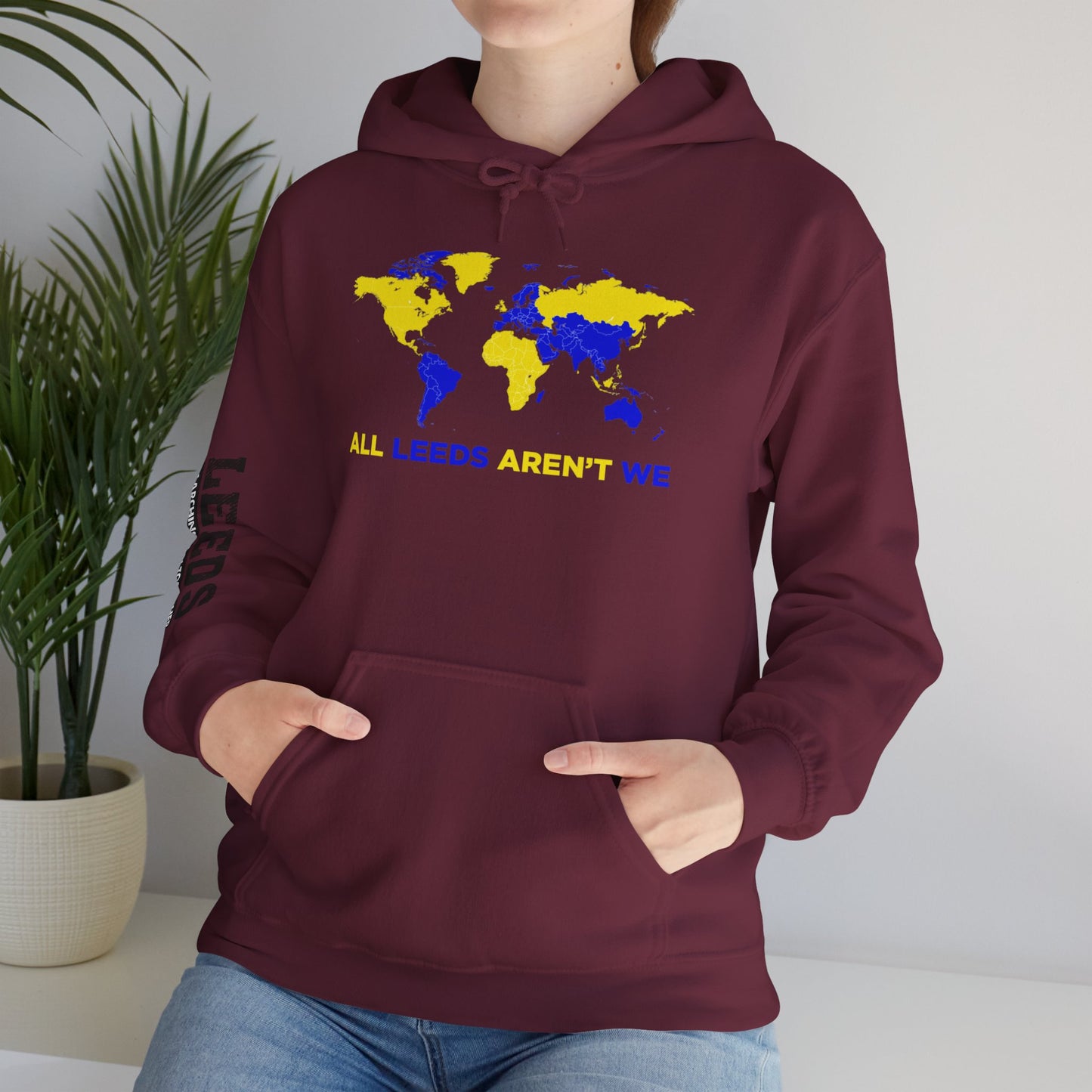 LUFC World Map Hoodie Heavy  Blend™ Unisex