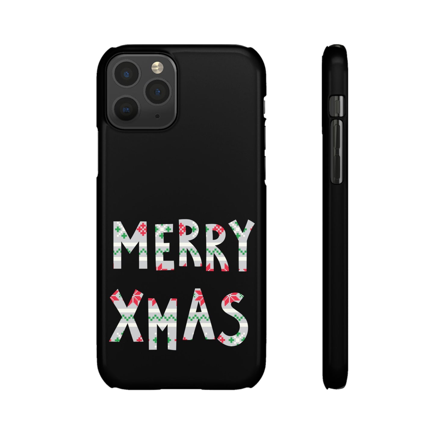 Leeds United "Merry Xmas" Red &  Green Emblem Snap Case: Christmas  Edition