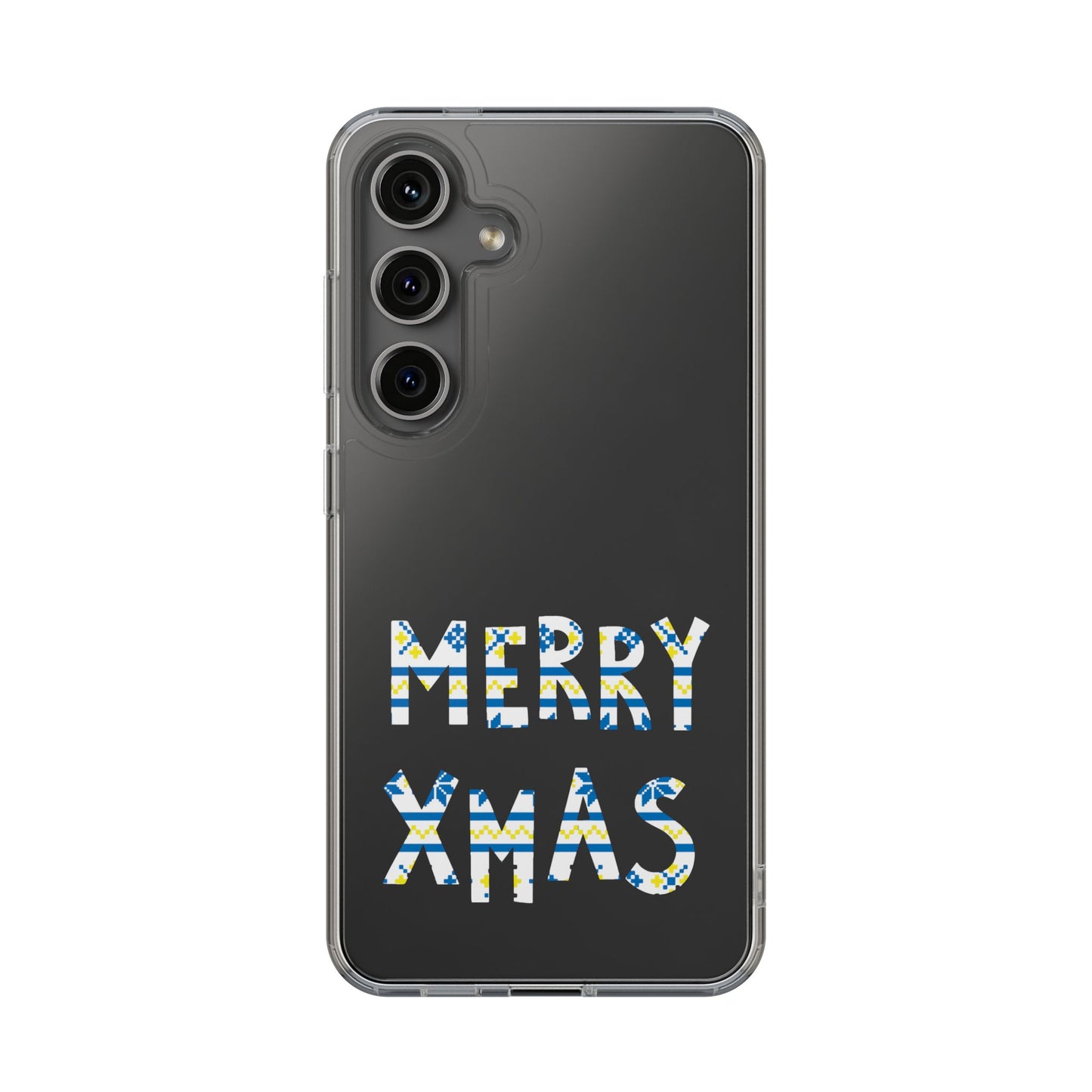 Leeds United "MERRY XMAS" Clear  Impact-Resistant Case: Christmas  Edition