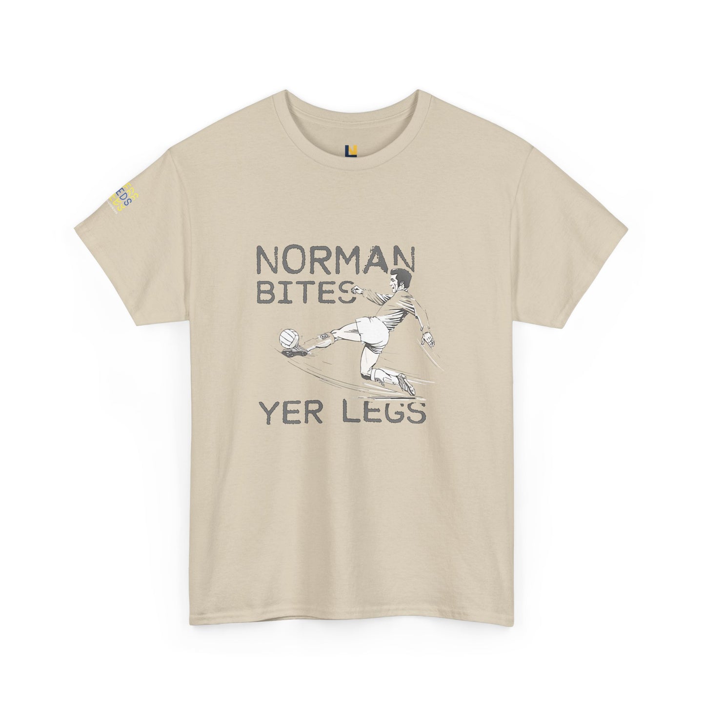 LUFC “Norman Bites Yer Legs” Tee:  Unisex Heavy Cotton Edition