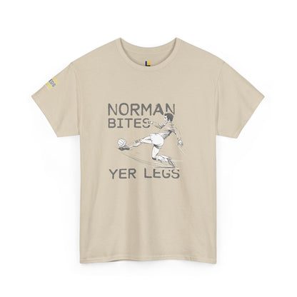LUFC “Norman Bites Yer Legs” Tee:  Unisex Heavy Cotton Edition