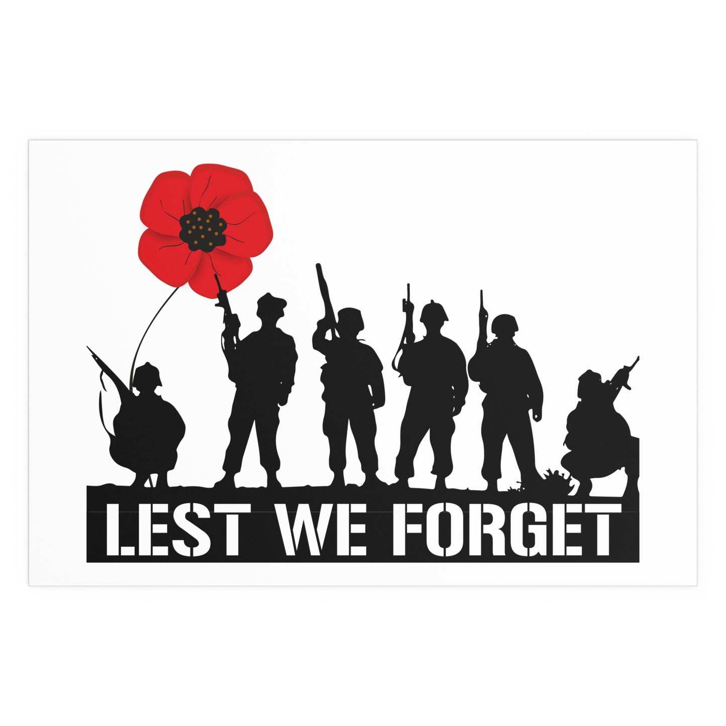 LUFC “Lest We Forget” Silk Poster:  Tribute Leeds United Wall Art