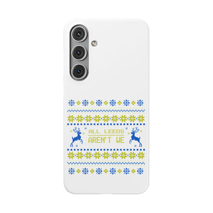 LUFC "All Leeds Aren't We" Blue &  Yellow Emblem Snap Case:  Christmas Edition