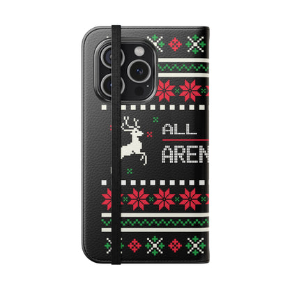 LUFC "All Leeds Aren't We" Flip Case  Phone Wallet: Christmas Edition