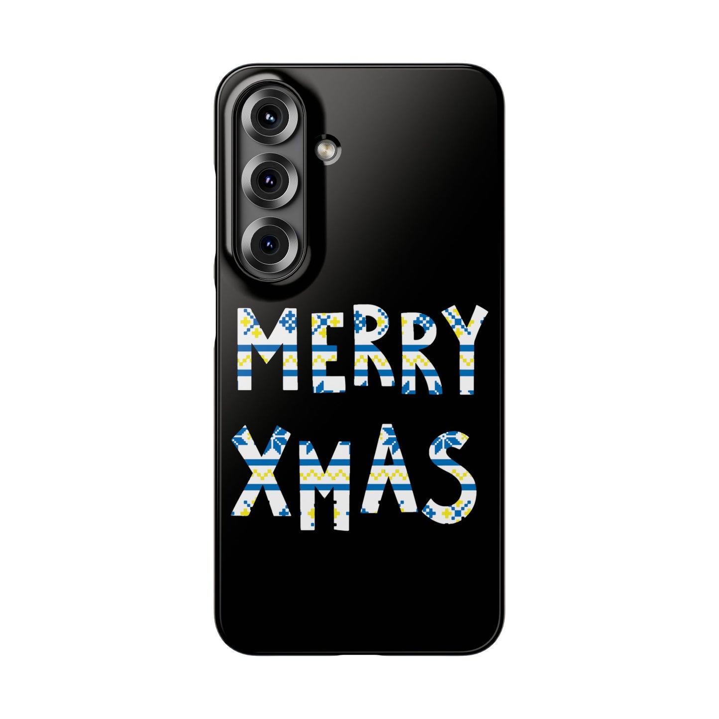 Leeds United "Merry Xmas" Blue &  Yellow Emblem Snap Case:  Christmas Edition