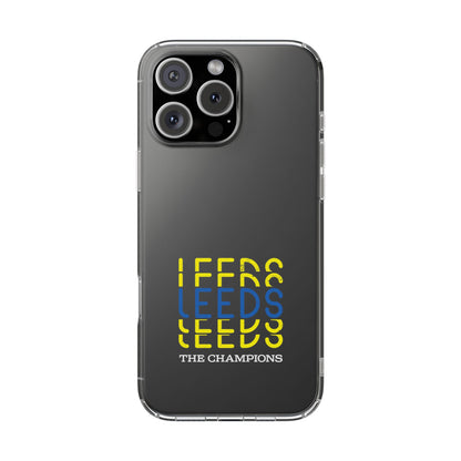 LUFC “LEEDS The Champions” Clear  Impact-Resistant Case
