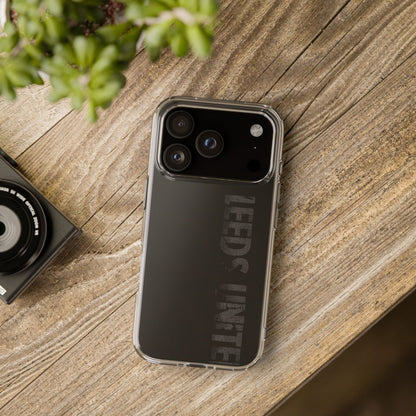 LUFC “LEEDS UNITED” Clear  Impact-Resistant Case