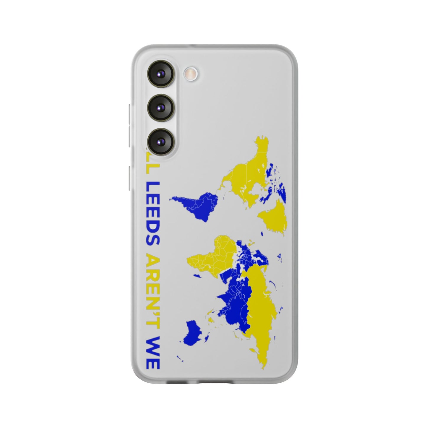LUFC 'All Leeds Aren't We' World  Map: Flexi Case