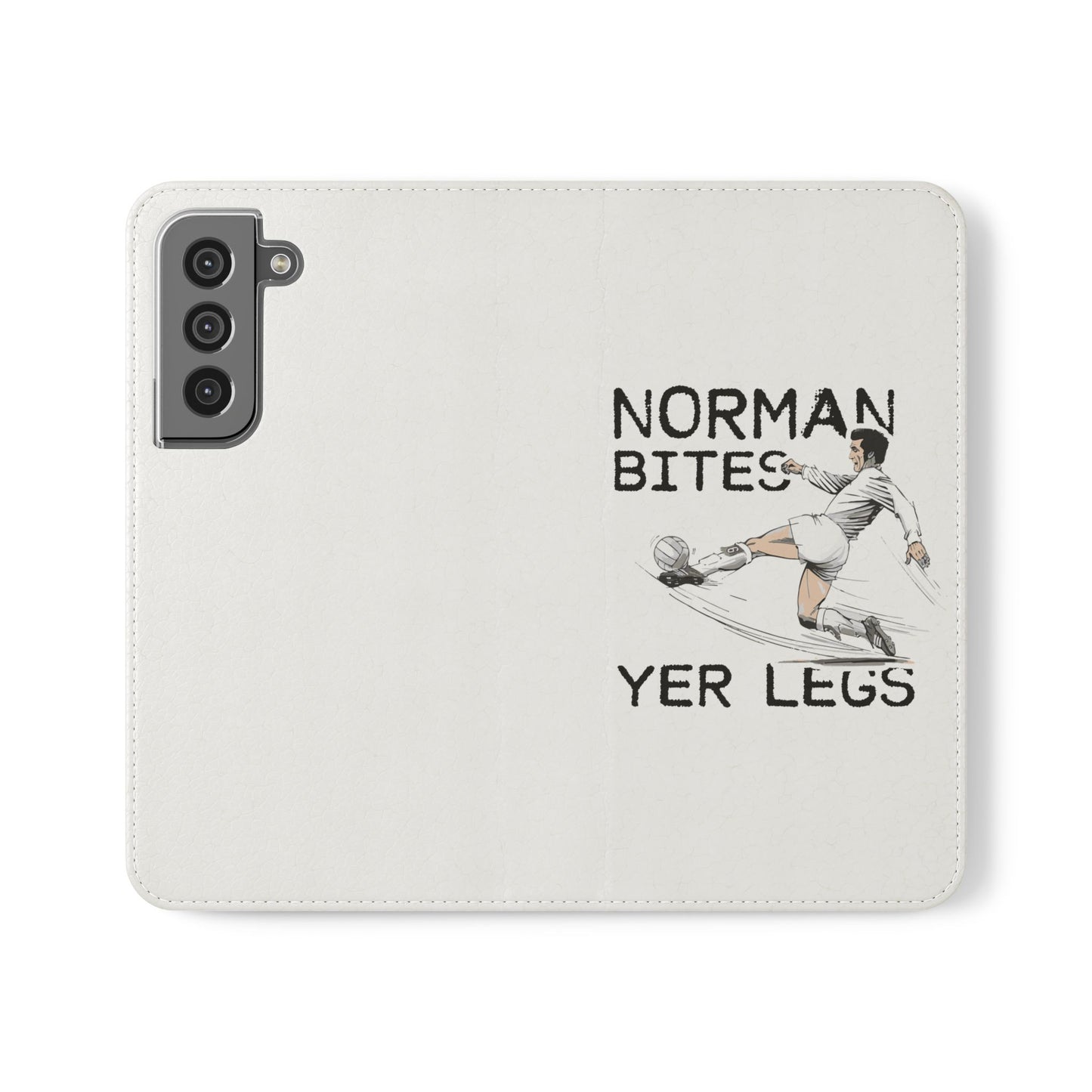 Leeds United Norman Bites ‘YER  LEGS’ Flip Case Phone Wallet