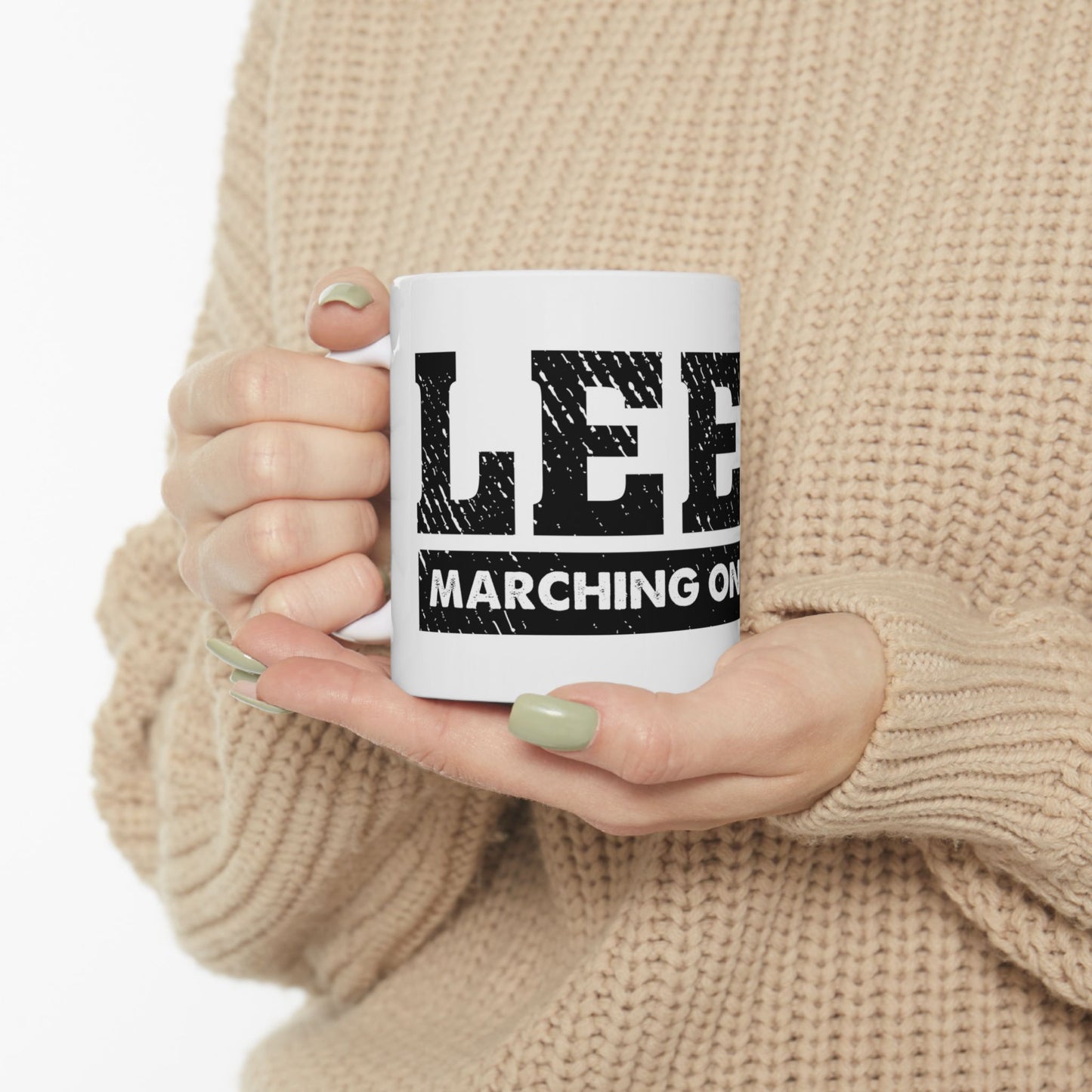 LUFC “Marching On Together” Quote  Mug