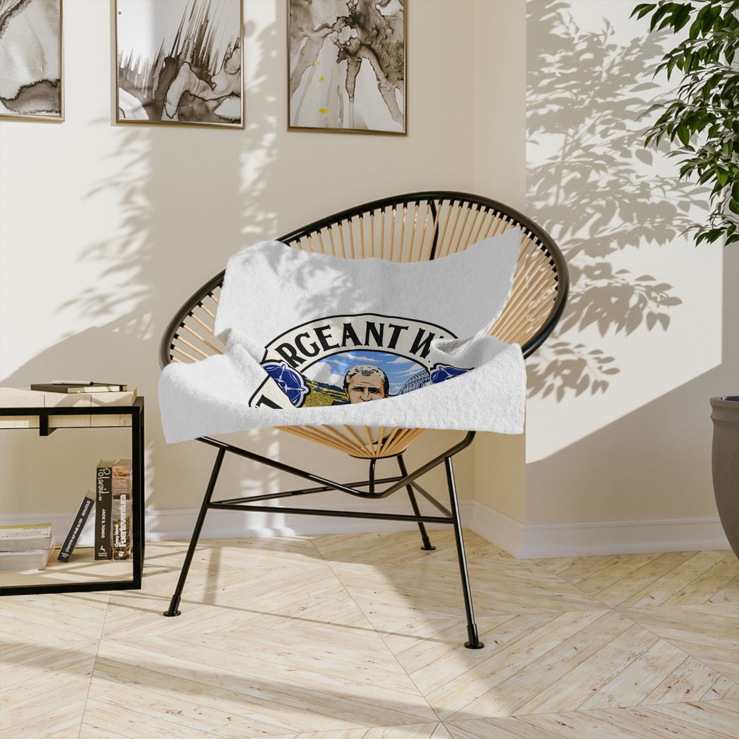 LUFC “Sergeant Wilko” Velveteen  Sports Blanket: Iconic Leeds United  Tribute Design