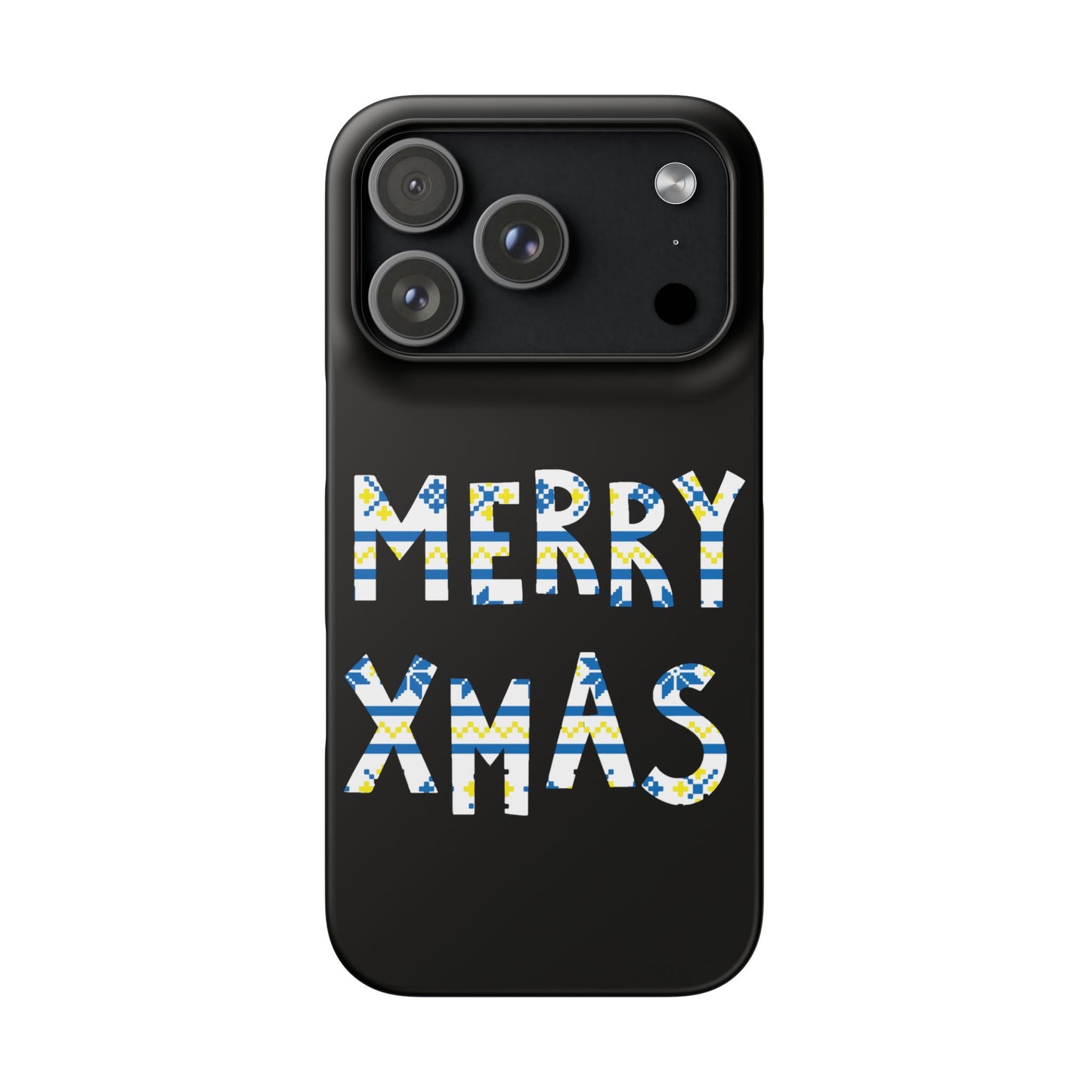 Leeds United "Merry Xmas" Blue &  Yellow Emblem Snap Case:  Christmas Edition