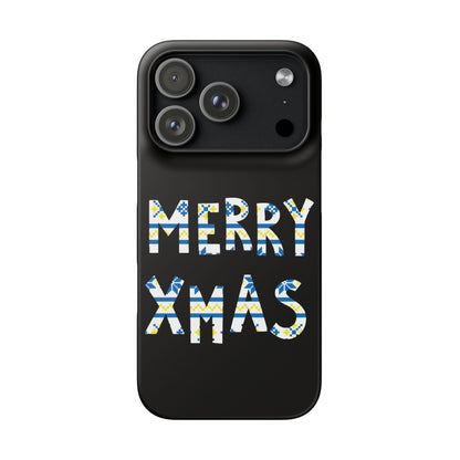 Leeds United "Merry Xmas" Blue &  Yellow Emblem Snap Case:  Christmas Edition