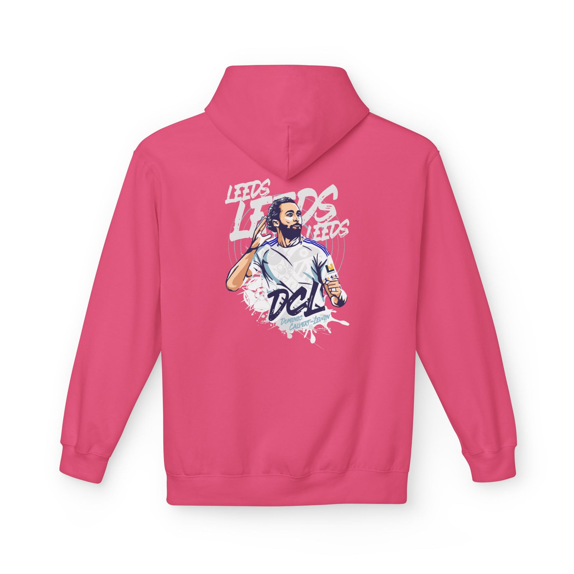 LUFC Softstyle Fleece Hoodie “LEEDS:  Dominic Calvert-Lewin” Midweight  Unisex - Lufcnews.co.uk