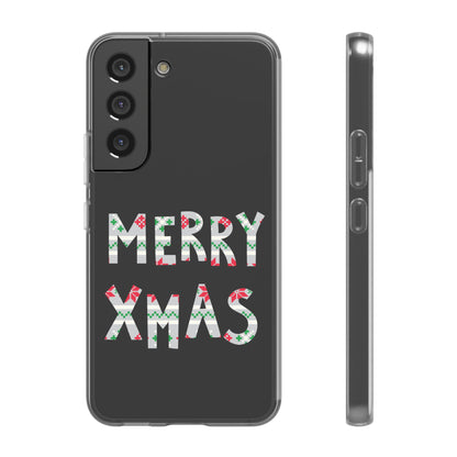 LUFC 'MERRY XMAS' Retro Football  Flexi Case: Christmas Edition