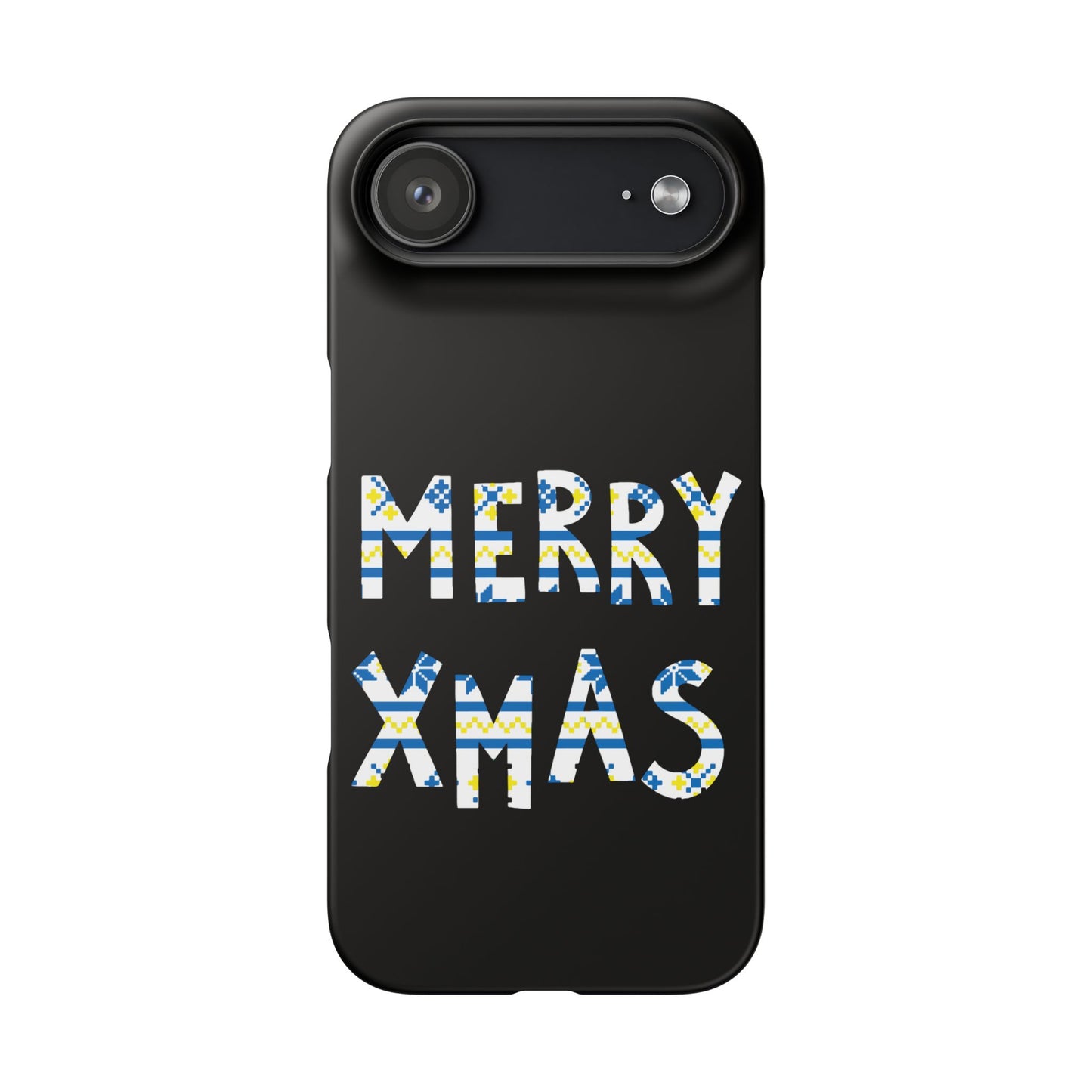 Leeds United "Merry Xmas" Blue &  Yellow Emblem Snap Case:  Christmas Edition