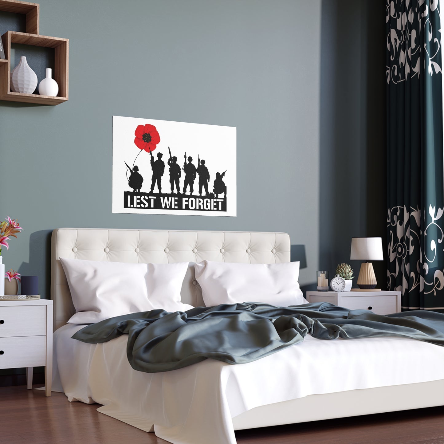 LUFC “Lest We Forget” Silk Poster:  Tribute Leeds United Wall Art