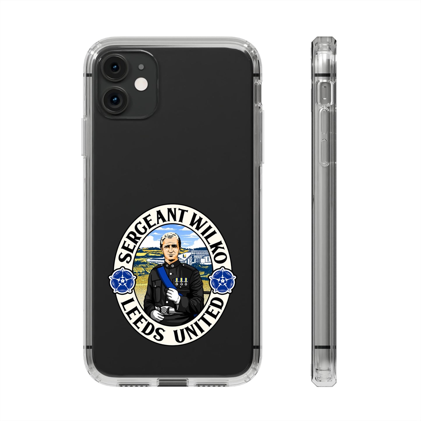 Leeds United “SERGEANT WILKO”  Clear Impact-Resistant Case