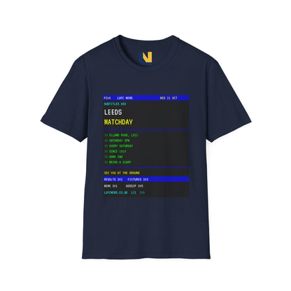 Leeds Matchday Teletext T-Shirt