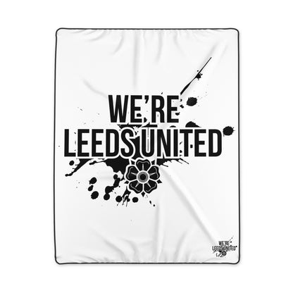 LUFC “We’re Leeds United”  Remembrance Day Snuggle Blanket:  Cozy Tribute to Team Pride