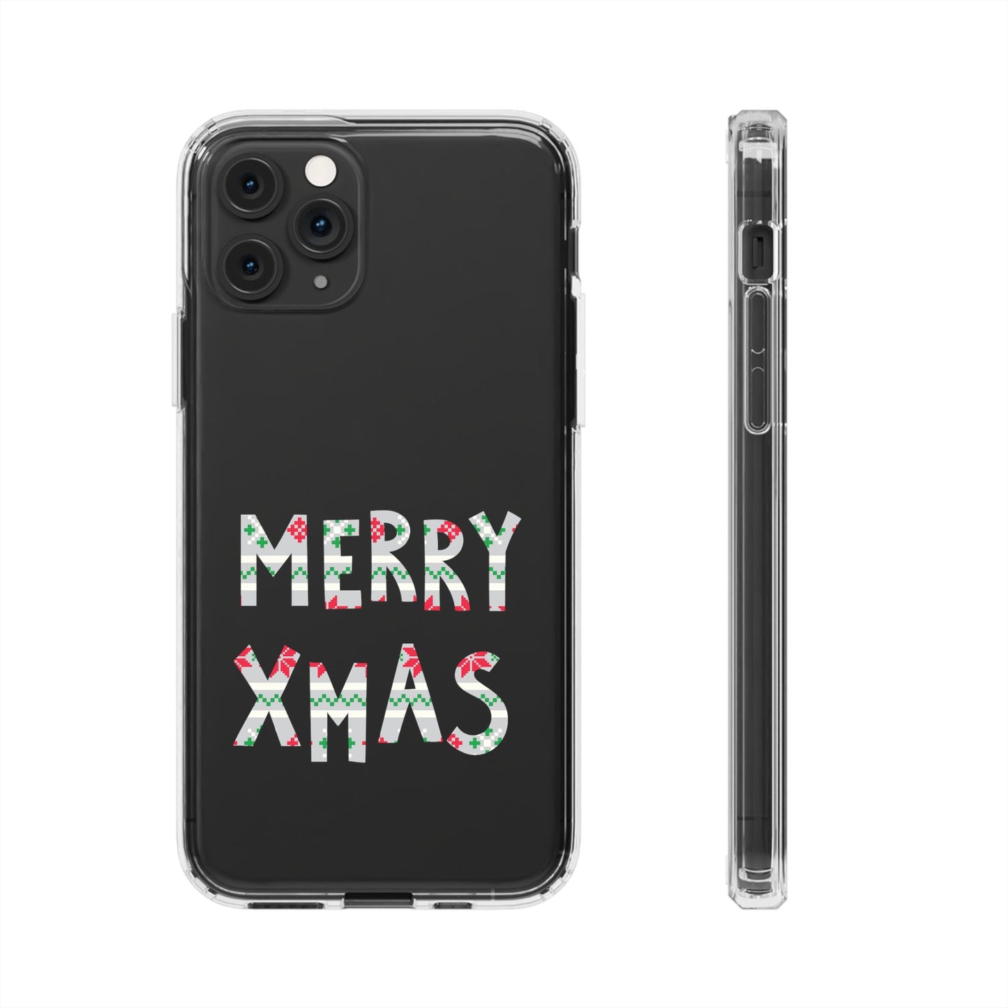Leeds United "MERRY XMAS" Clear  Impact-Resistant Case: Christmas  Edition