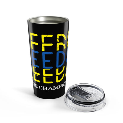LUFC “Leeds The Champions” 20oz  Insulated Tumbler: Stylish Travel Mug  for True Supporters