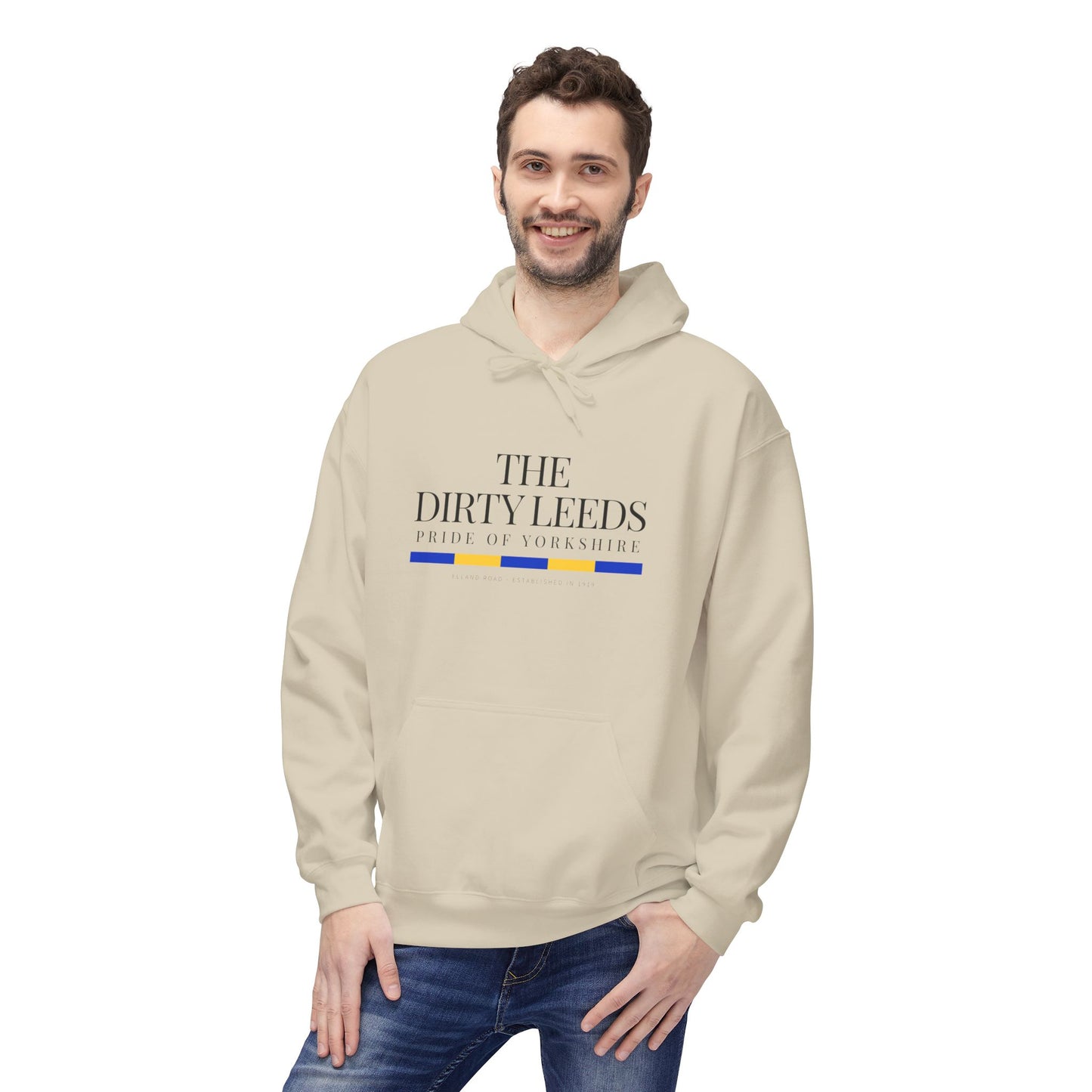 LUFC “The Dirty Leeds: Pride of  Yorkshire” Softstyle Fleece Hoodie - Lufcnews.co.uk